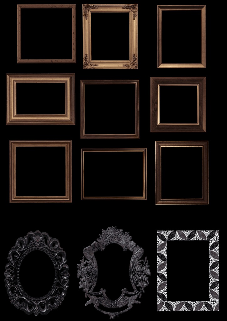 Procreate ブラシ - 額縁(額縁装飾、額装て)95本