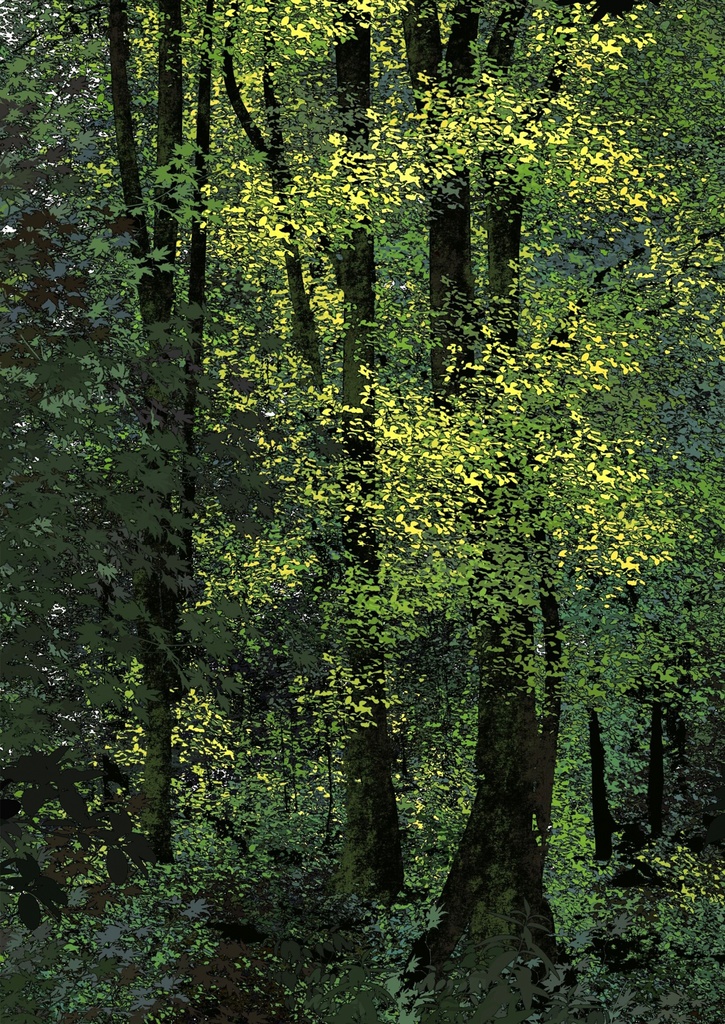 Procreateブラシ - 自動で縁取りの葉っぱ(紅葉、サルナシの葉、竹の葉、松の葉、松葉、ヤナギの葉、バラの葉、バラの葉)150本