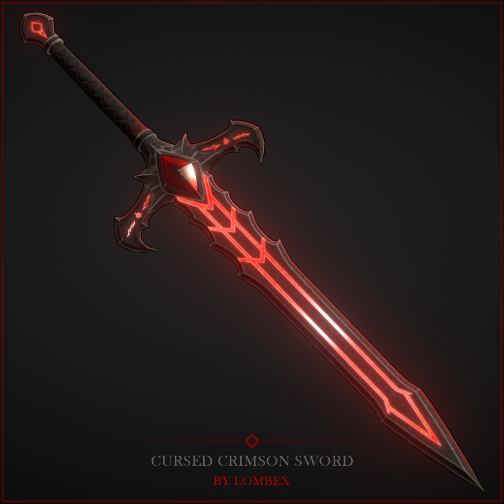 [3D Model] Cursed Crimson Sword