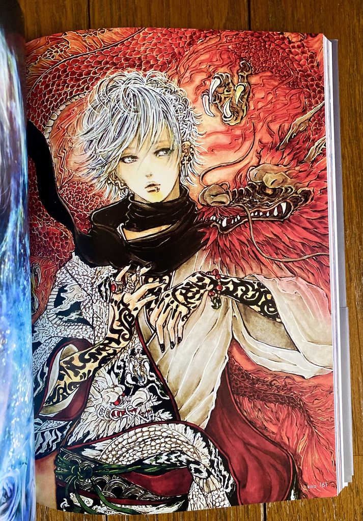 「紅龍」kika 手描きオリジナルイラスト・ 原画 A4サイズ