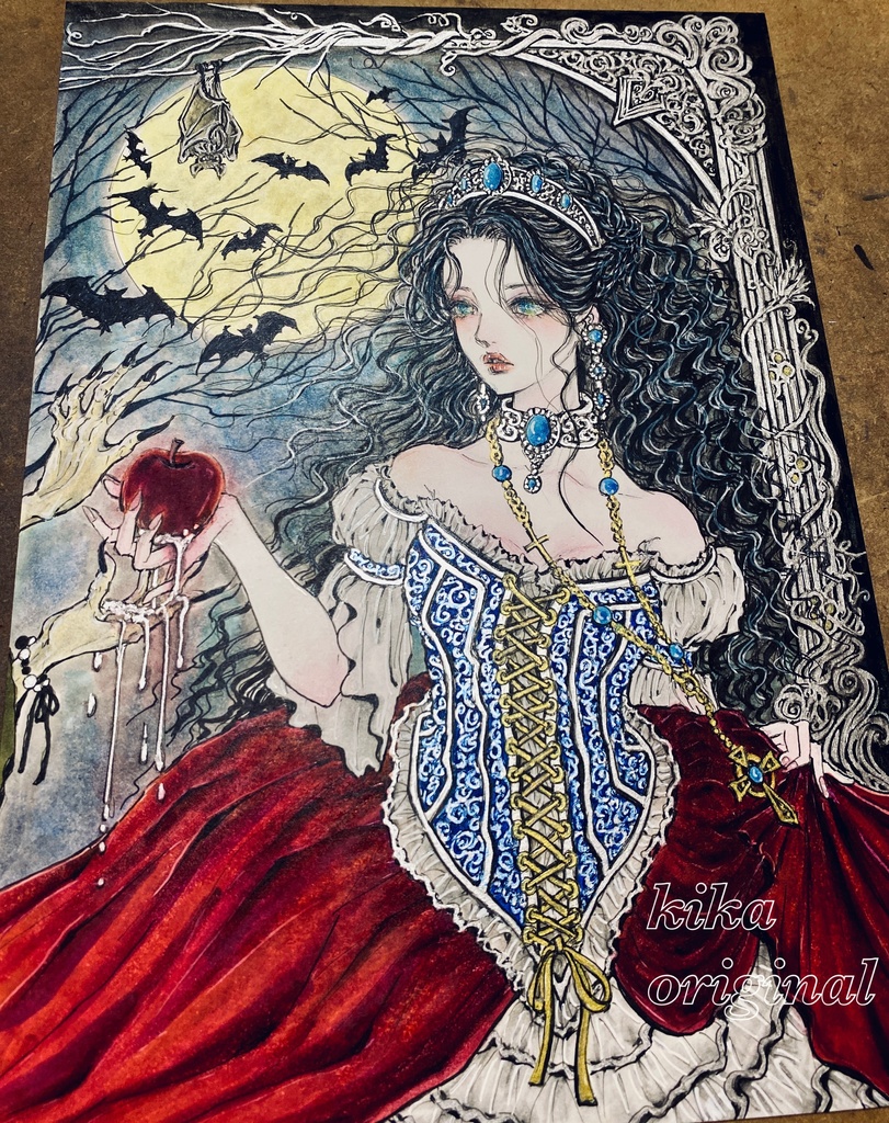 「グリム・マルガレータ」崎山キカ 手描きオリジナルイラスト原画・B5サイズ