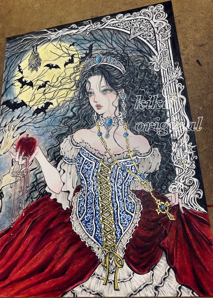 「グリム・マルガレータ」崎山キカ 手描きオリジナルイラスト原画・B5サイズ