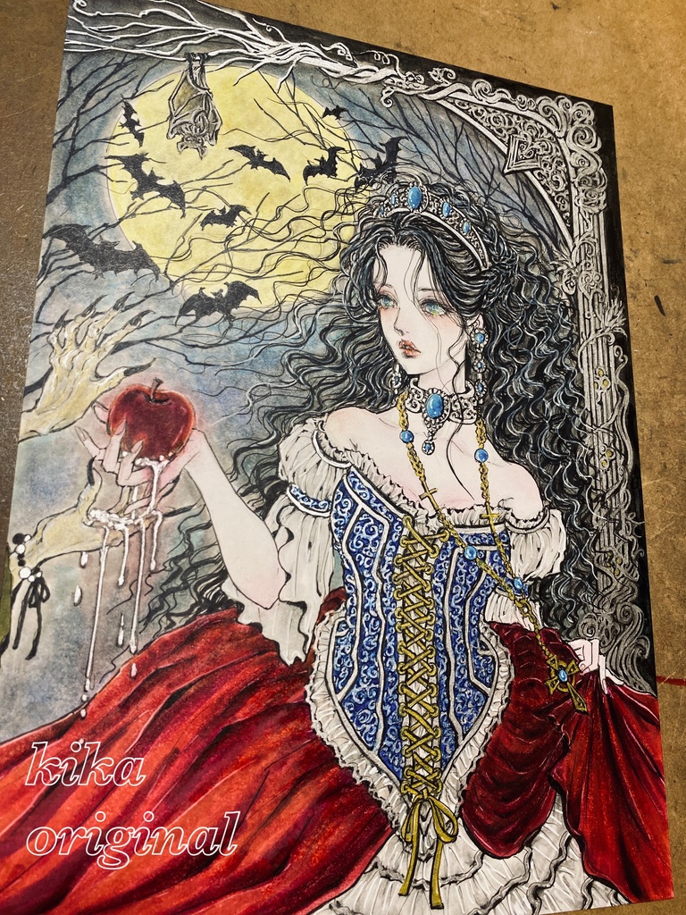 「グリム・マルガレータ」崎山キカ 手描きオリジナルイラスト原画・B5サイズ