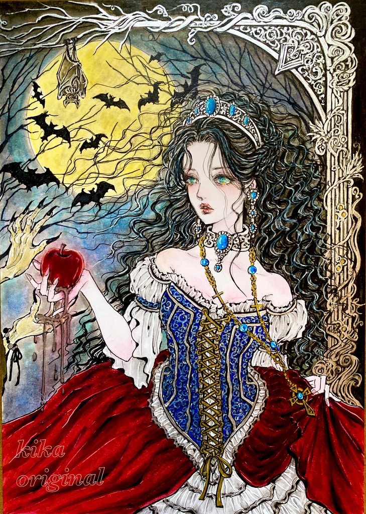 「グリム・マルガレータ」崎山キカ 手描きオリジナルイラスト原画・B5サイズ