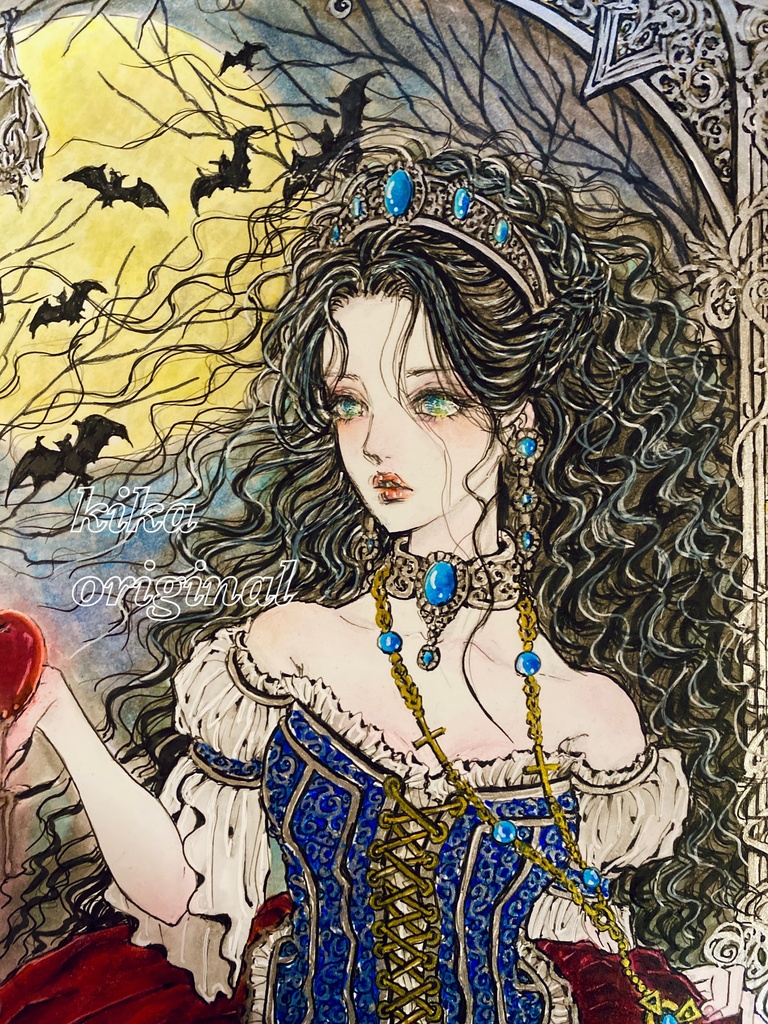 「グリム・マルガレータ」崎山キカ 手描きオリジナルイラスト原画・B5サイズ