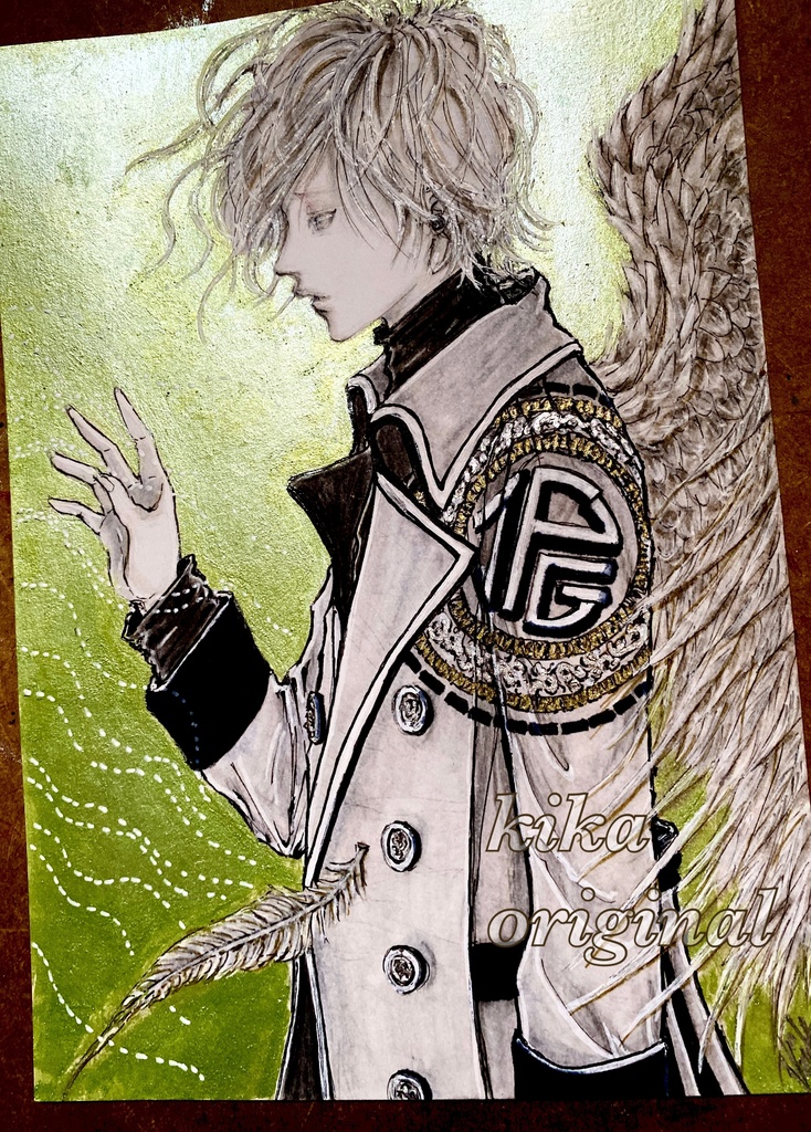 「偲はゆ とこしえに」崎山キカ アナログ原画オリジナルイラスト・約2Lサイズ