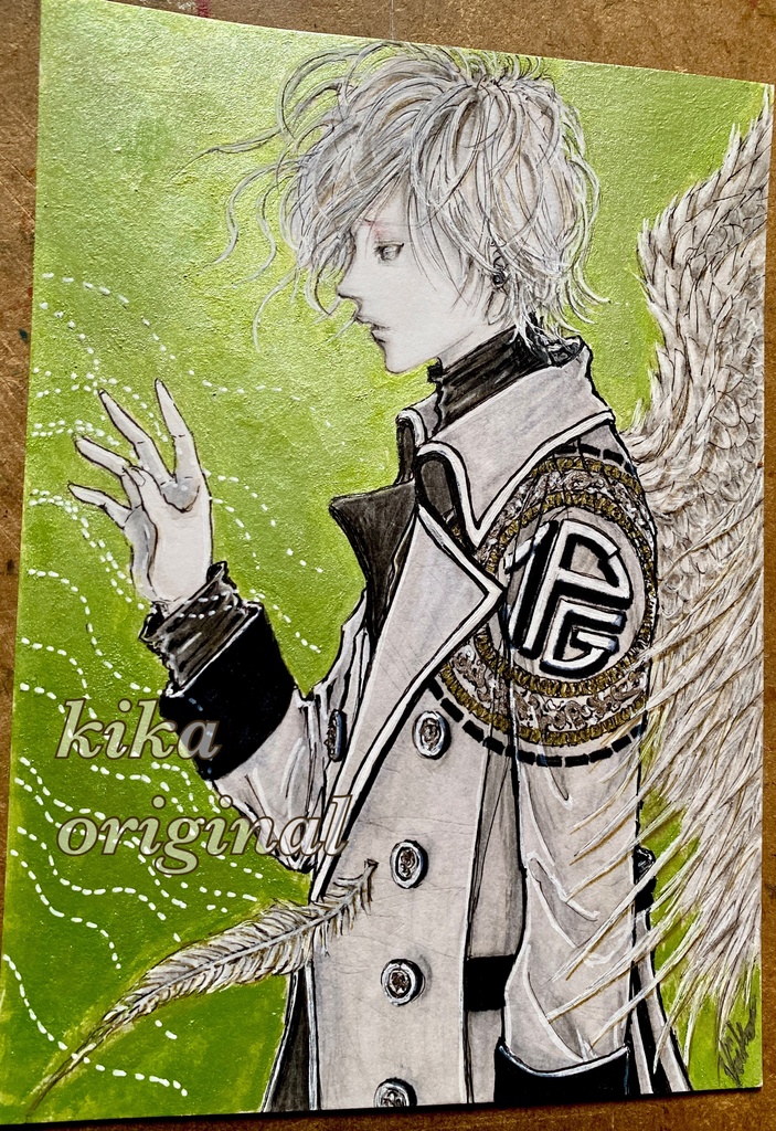 「偲はゆ とこしえに」崎山キカ アナログ原画オリジナルイラスト・約2Lサイズ