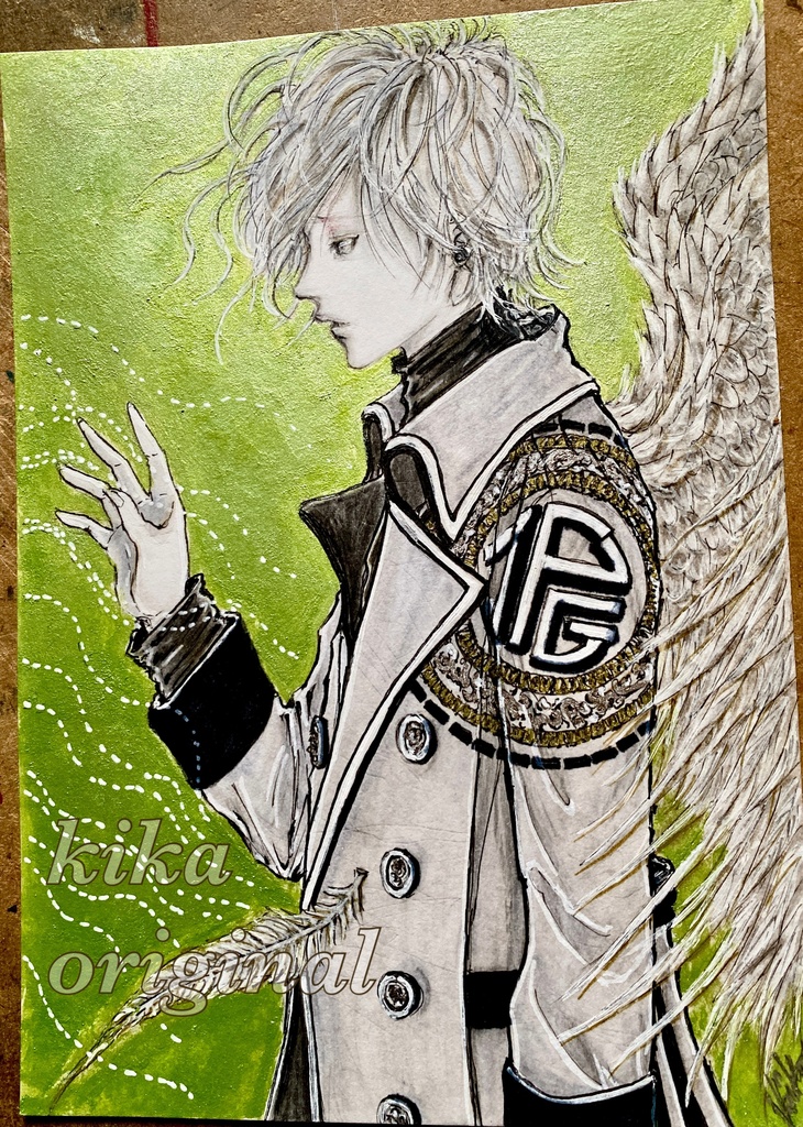 「偲はゆ とこしえに」崎山キカ アナログ原画オリジナルイラスト・約2Lサイズ