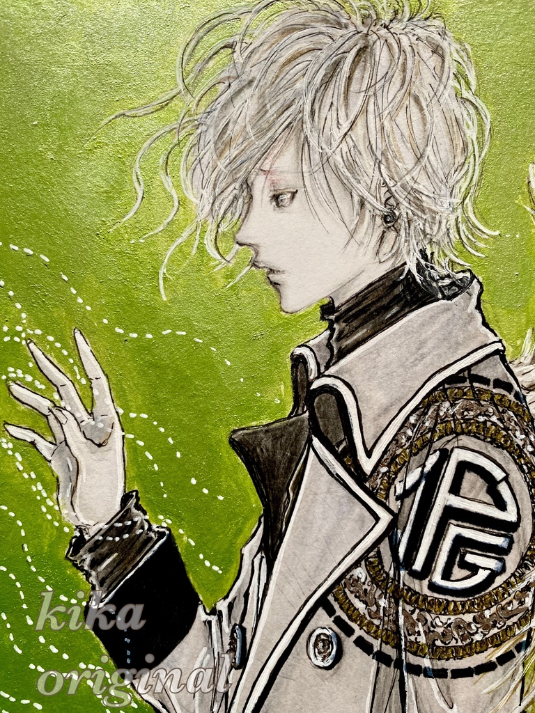 「偲はゆ とこしえに」崎山キカ アナログ原画オリジナルイラスト・約2Lサイズ