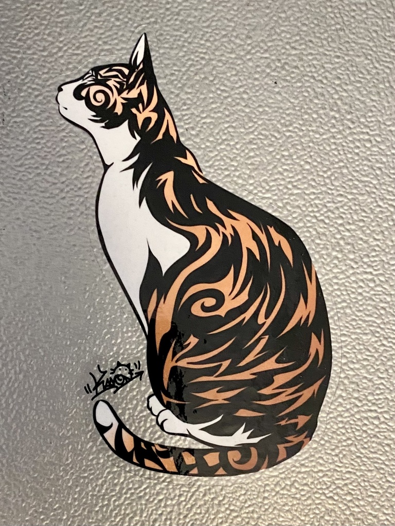 トライバル風 クリアステッカー【狼】【猫】