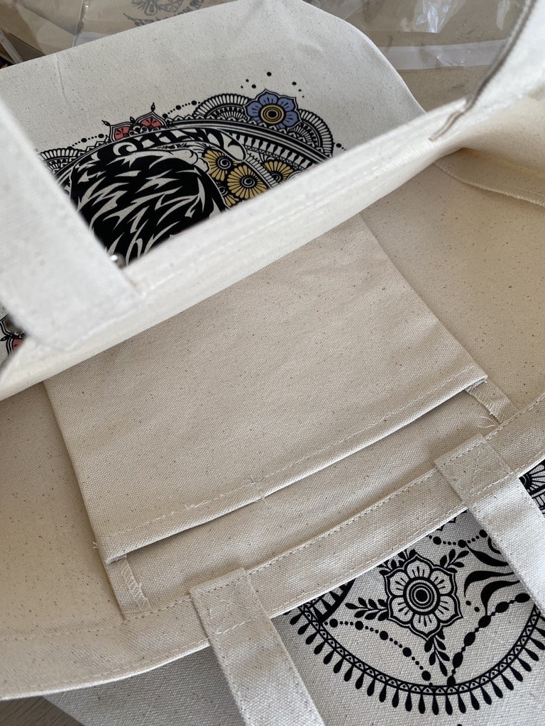 トライバル風トートバッグ【狼・猫】