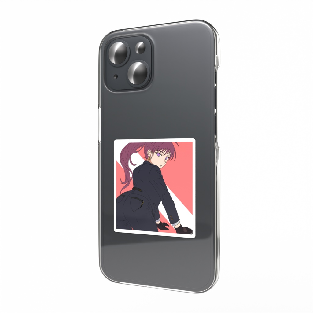 スマホステッカー(ドラー後ろ姿/ベタ塗)