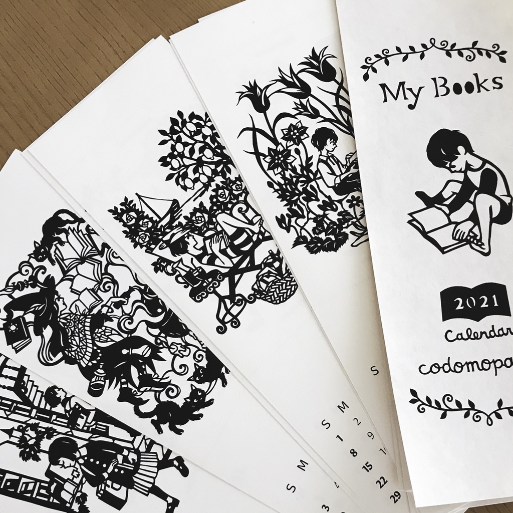 ポストカードになる切り絵カレンダー⭐︎2021