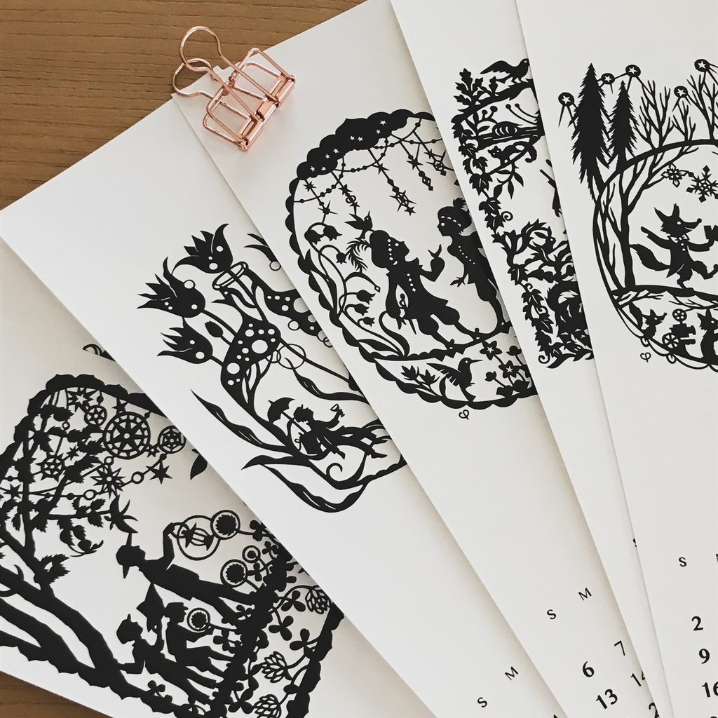 【再販】ポストカードになる切り絵カレンダー⭐︎2022 宮沢賢治の世界