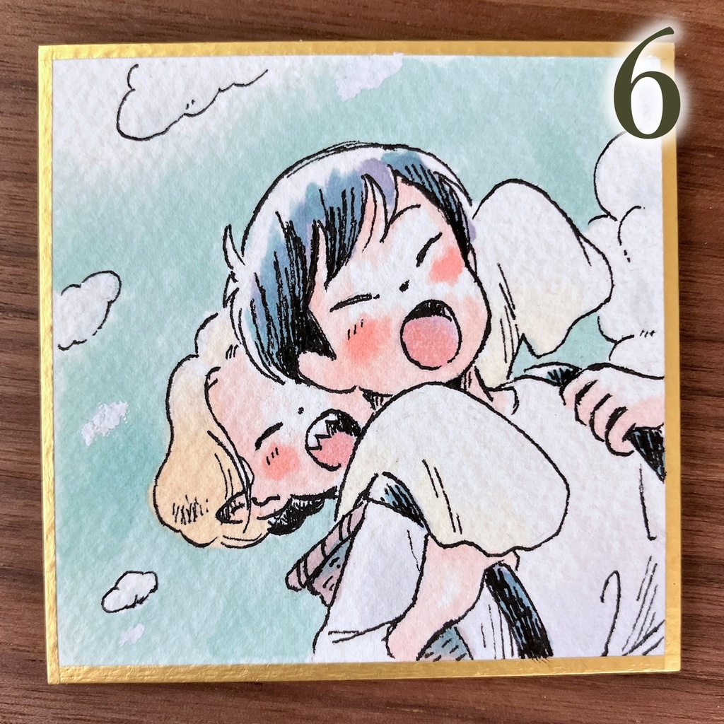 豆色紙 ブブとミシェル1 原画