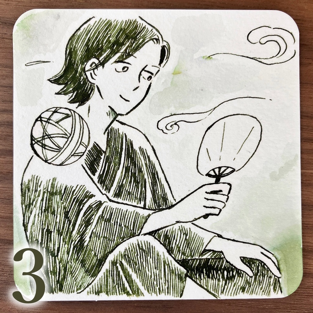 原画 僕は妖怪になりたい てのひらペーパー/豆色紙
