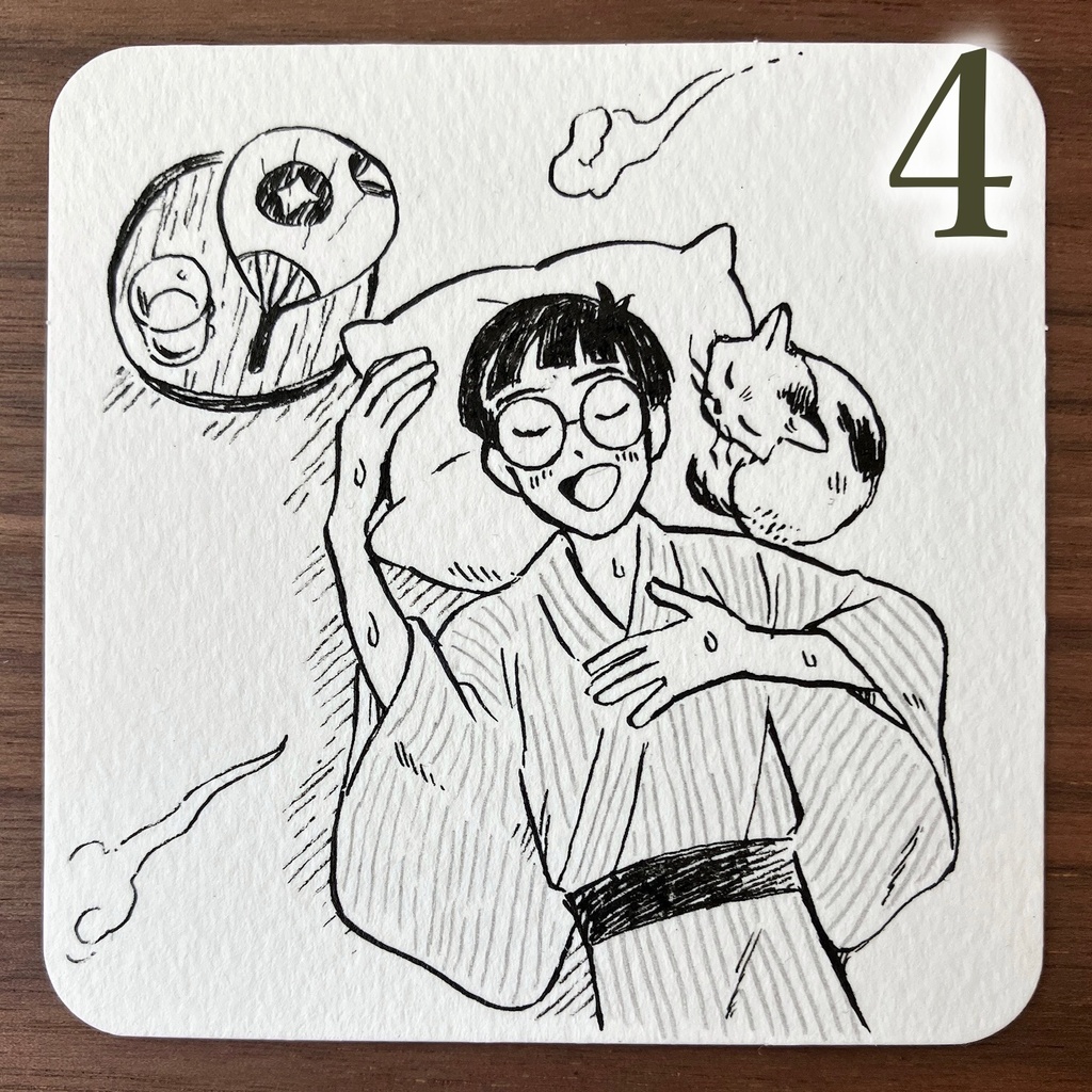 原画 僕は妖怪になりたい てのひらペーパー/豆色紙