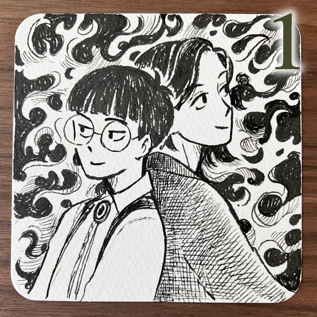 原画 僕は妖怪になりたい てのひらペーパー/豆色紙