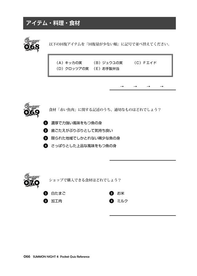 【匿名配送版】サモンナイト4 非公式問題集(SUMMON NIGHT 4 Pocket Quiz Reference)