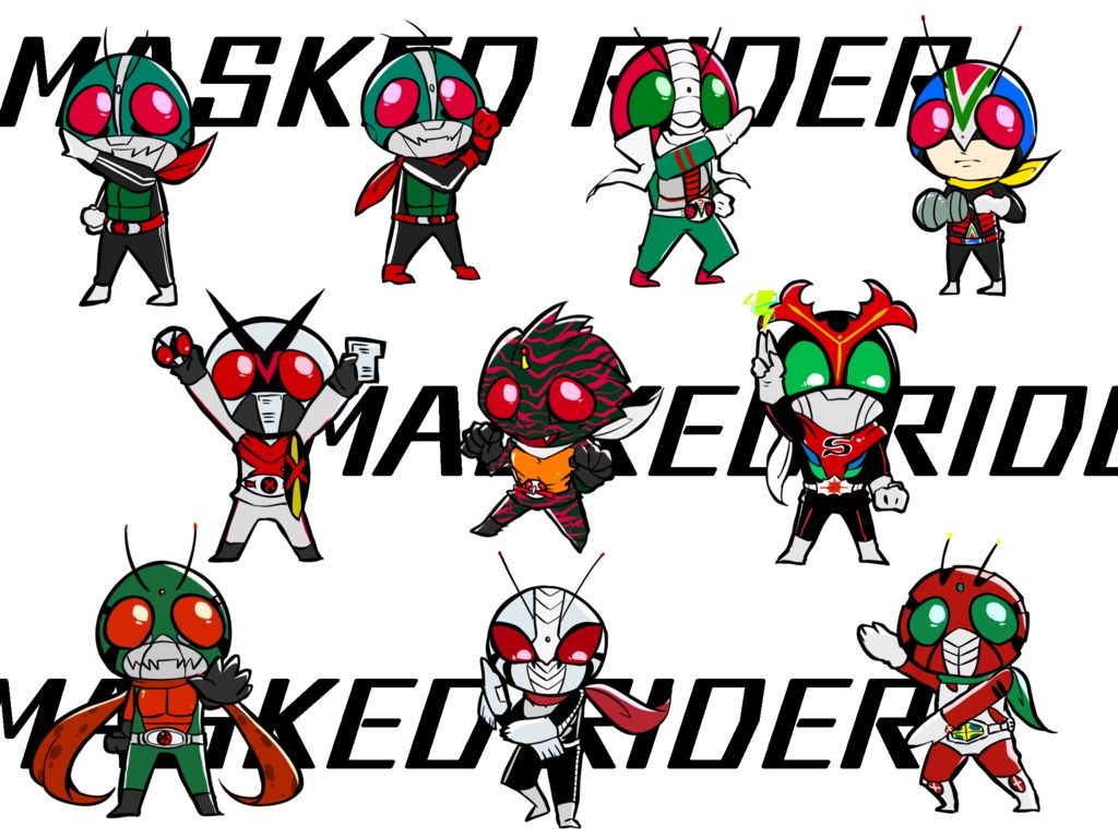 昭和ライダー&仮面ライダーSPIRITSステッカーセット