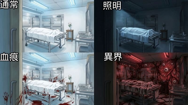 【TRPG背景素材】総合病院コンプリート版|500枚超・差分付き・透過素材189枚