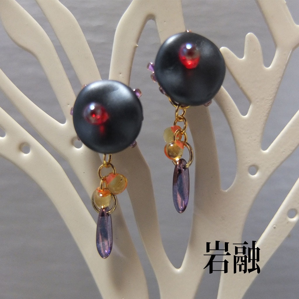 源氏組チェコビーズピアス/イヤリング