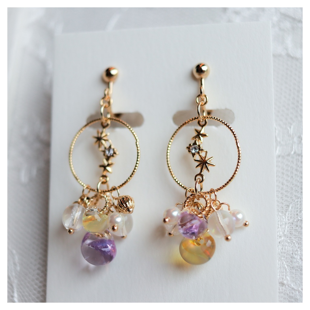 ヒュトロダエウス&エメトセルクイメージイヤリング(星)