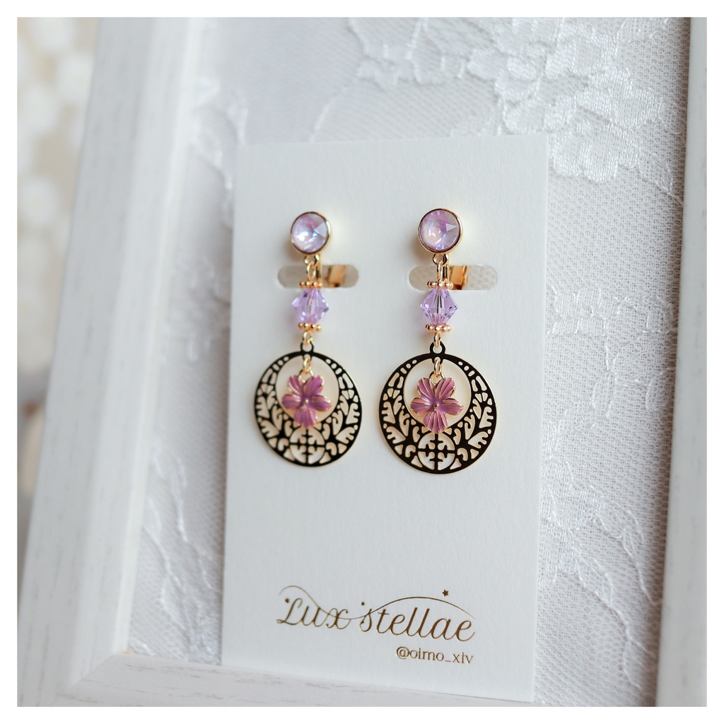 ヒュトロダエウスイメージイヤリング(スミレ小)