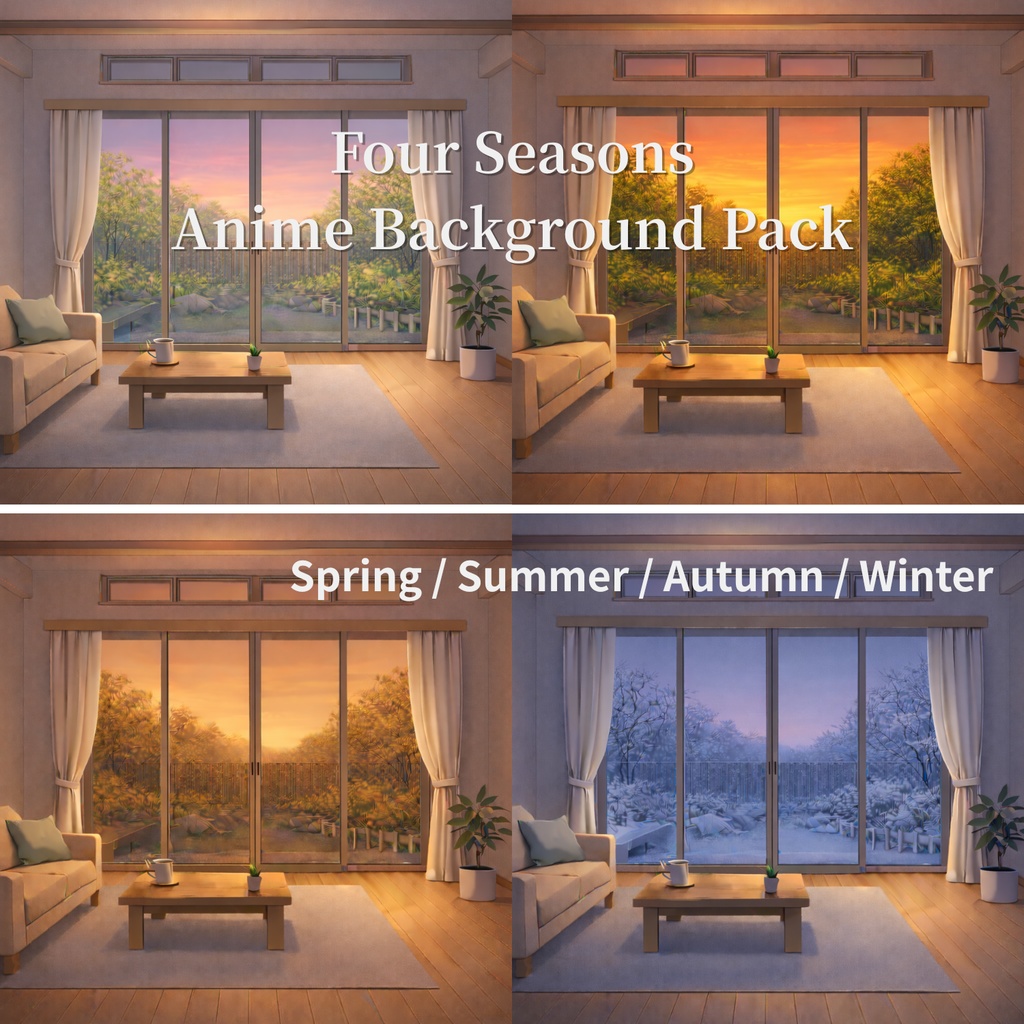 Four Seasons Anime Background Pack