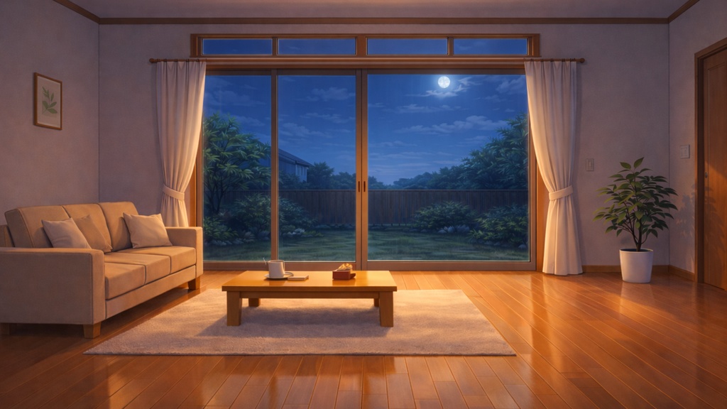 Sunny Living Room Background Pack【4 Variations / Anime Background】