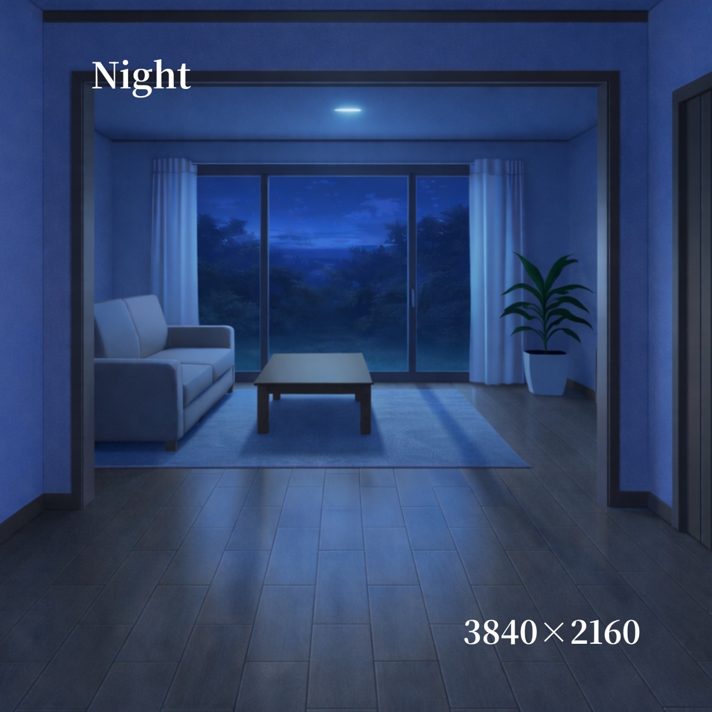 【選べる全8種】廊下とリビング背景素材セット ‐光が繋ぐ日常の動線‐