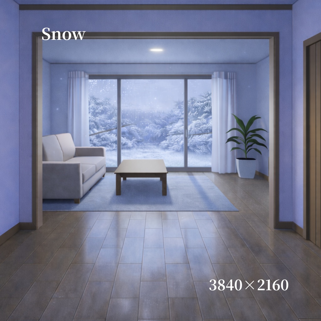 【選べる全8種】廊下とリビング背景素材セット ‐光が繋ぐ日常の動線‐