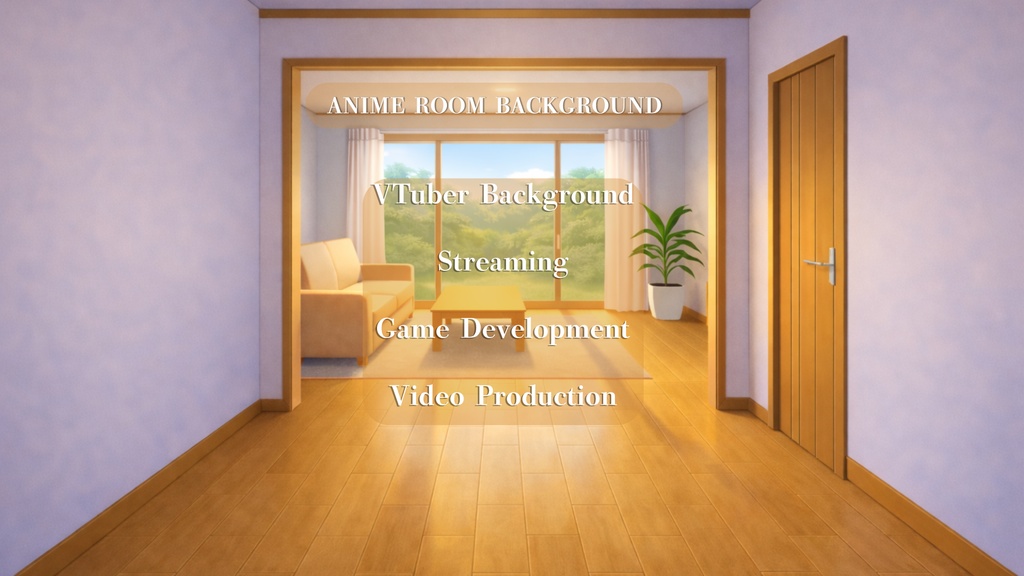 Anime Room Background Pack (8 Variations) | 4K VTuber / Streaming / Game Background