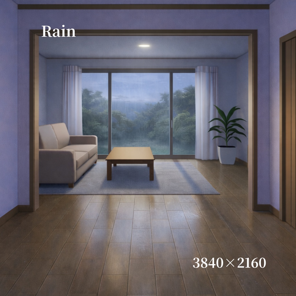 【選べる全8種】廊下とリビング背景素材セット ‐光が繋ぐ日常の動線‐