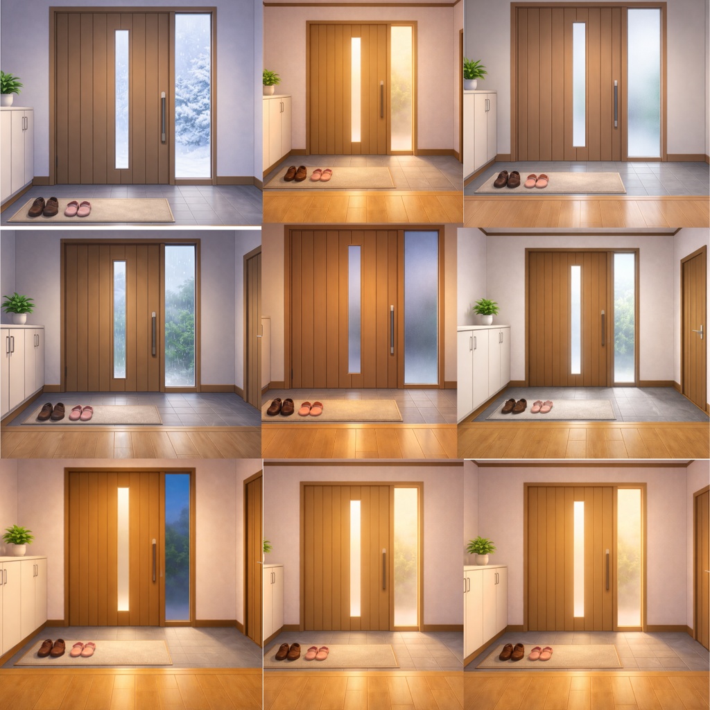 【選べる全9種】玄関背景素材セット ‐物語が始まる場所‐