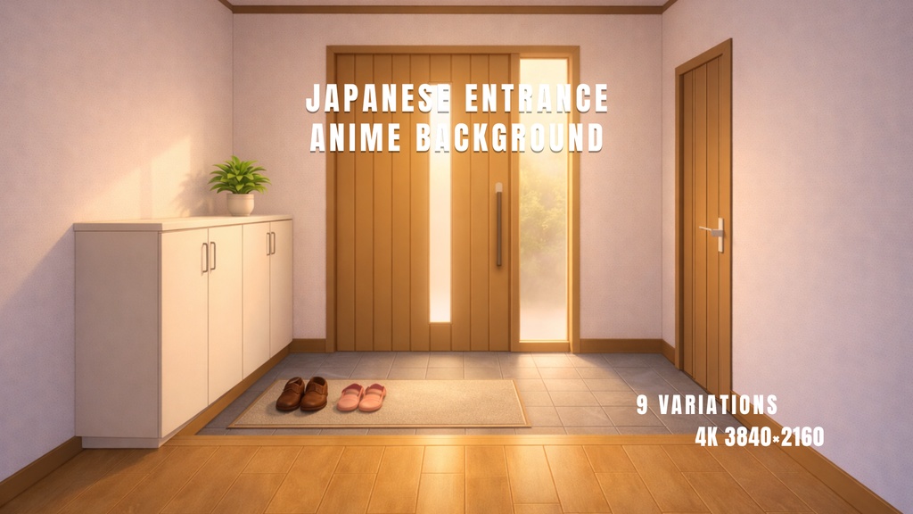 Japanese Entrance – Anime Background Pack (9 Variations / 4K)