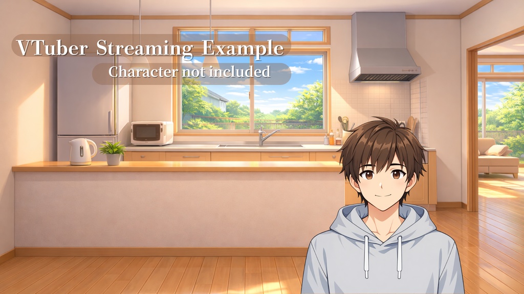 VTuber配信背景|Japanese Kitchen Anime Background Pack|4K