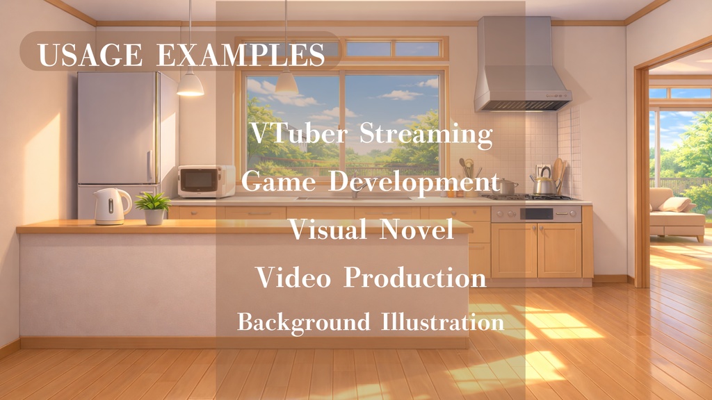 VTuber配信背景|Japanese Kitchen Anime Background Pack|4K