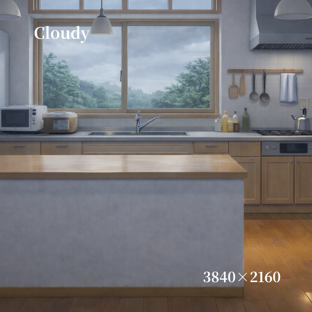 【選べる全7種】日本のキッチン背景素材セット ‐暮らしを彩る温かな台所‐