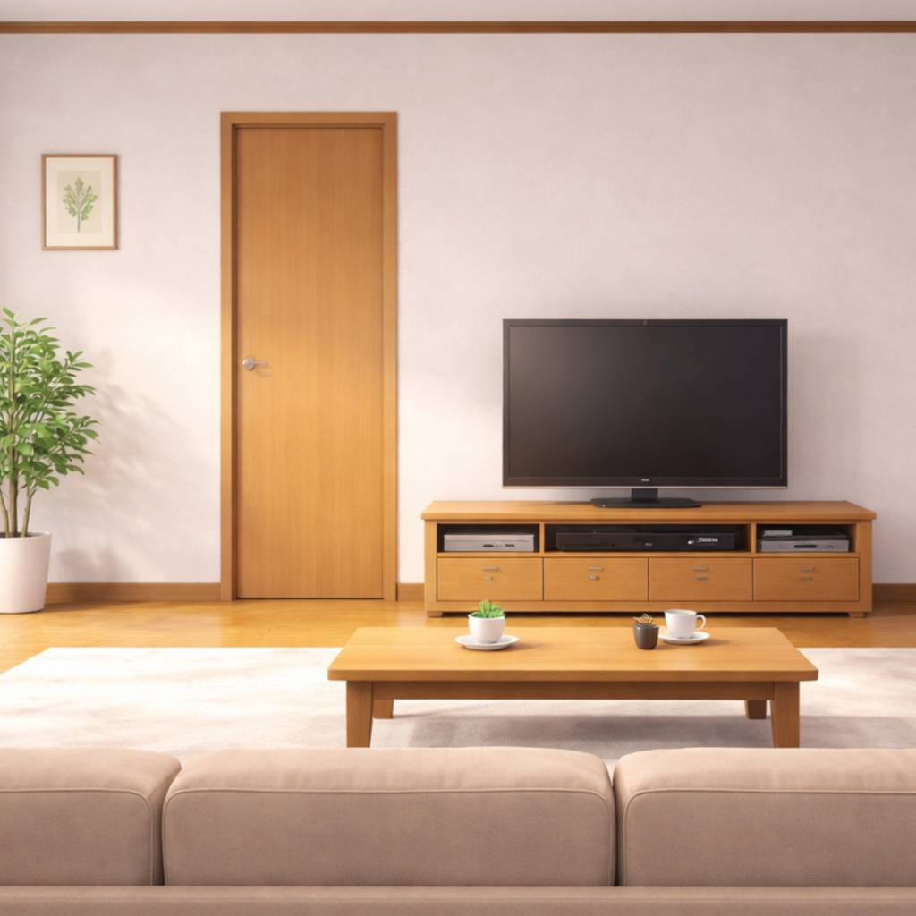 【全天候・全時間対応】リビング背景:ソファからの特等席(7バリエーション)(全7種セット)