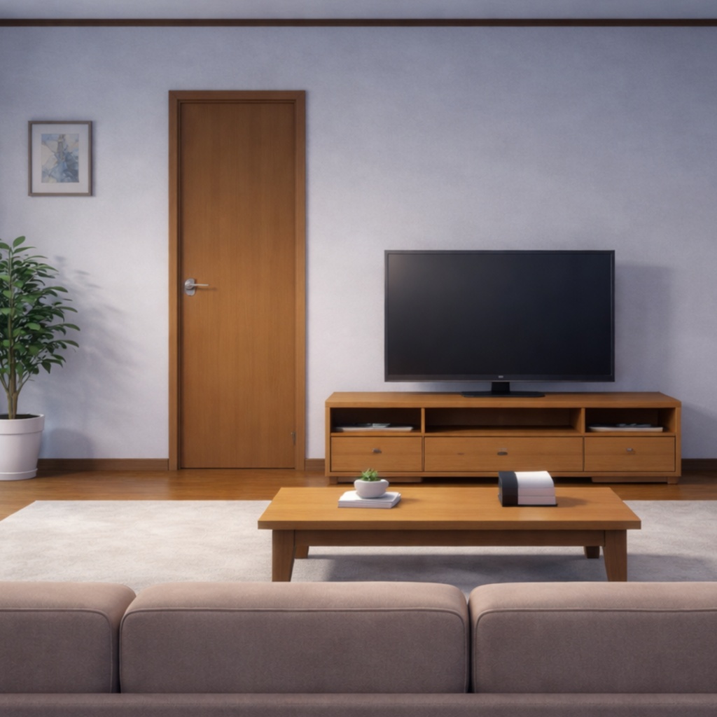 【全天候・全時間対応】リビング背景:ソファからの特等席(7バリエーション)(全7種セット)