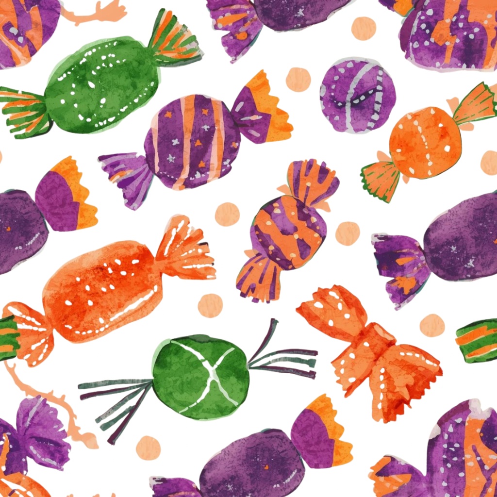 【子供版】 ハロウィン(ハローウィン)クリップアートセット PNG | ゴースト・かぼちゃ・キャンディなど全9種類