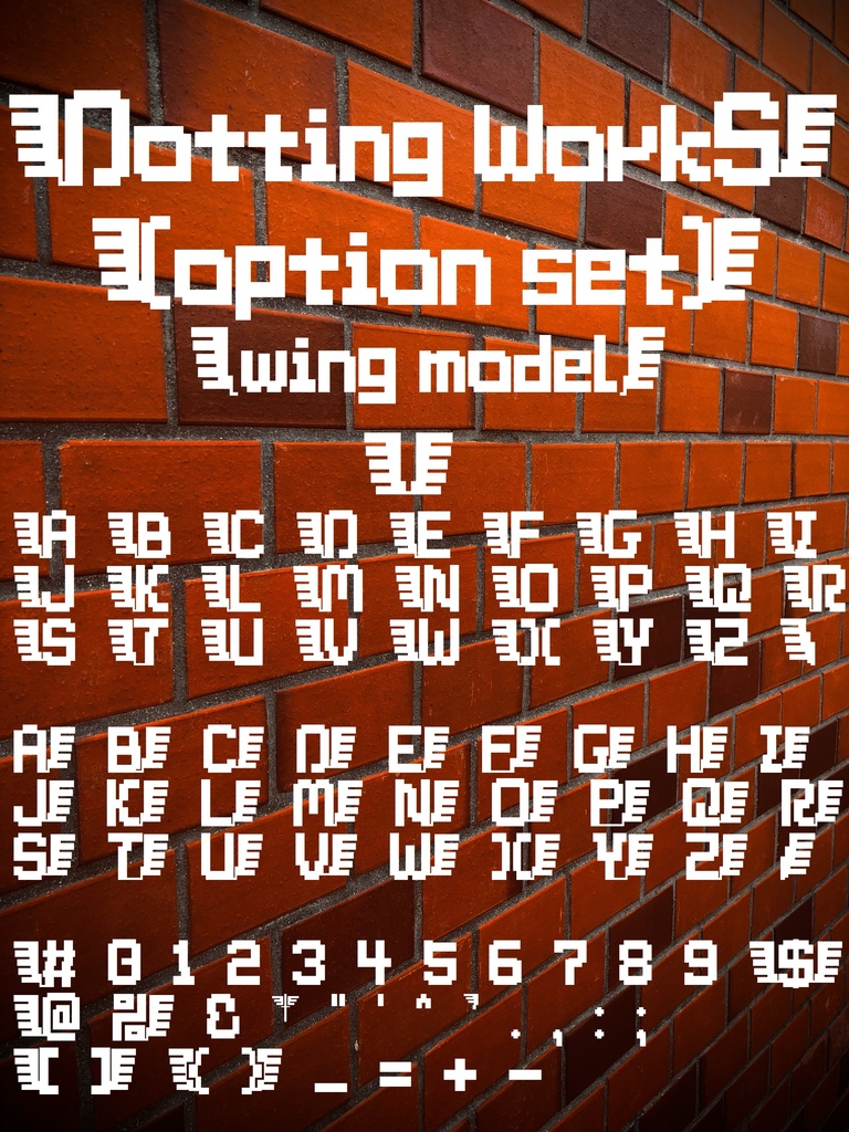 フォントデータ”Dotting Works Option Set”