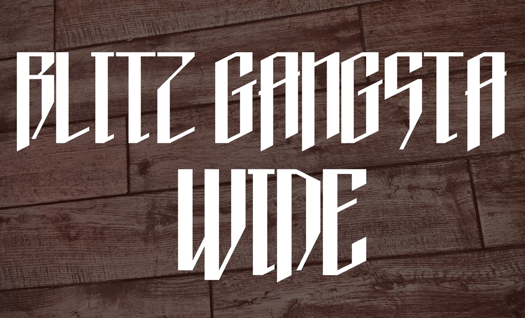 フォントデータ”Blitz Gangsta_Wide”