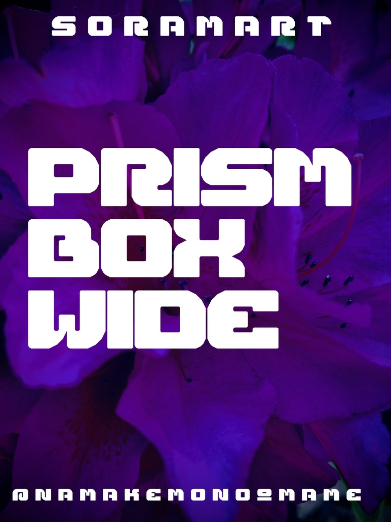 フォントデータ”Prism Box Wide”