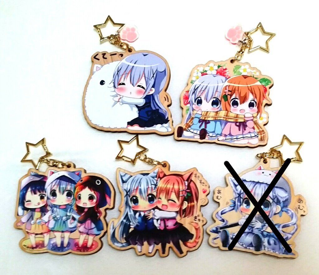 ごちうさ 木製キーホルダー 15種類 ももいろピアノwebshop Booth