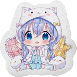 チノちゃんダイカットもふもふクッション