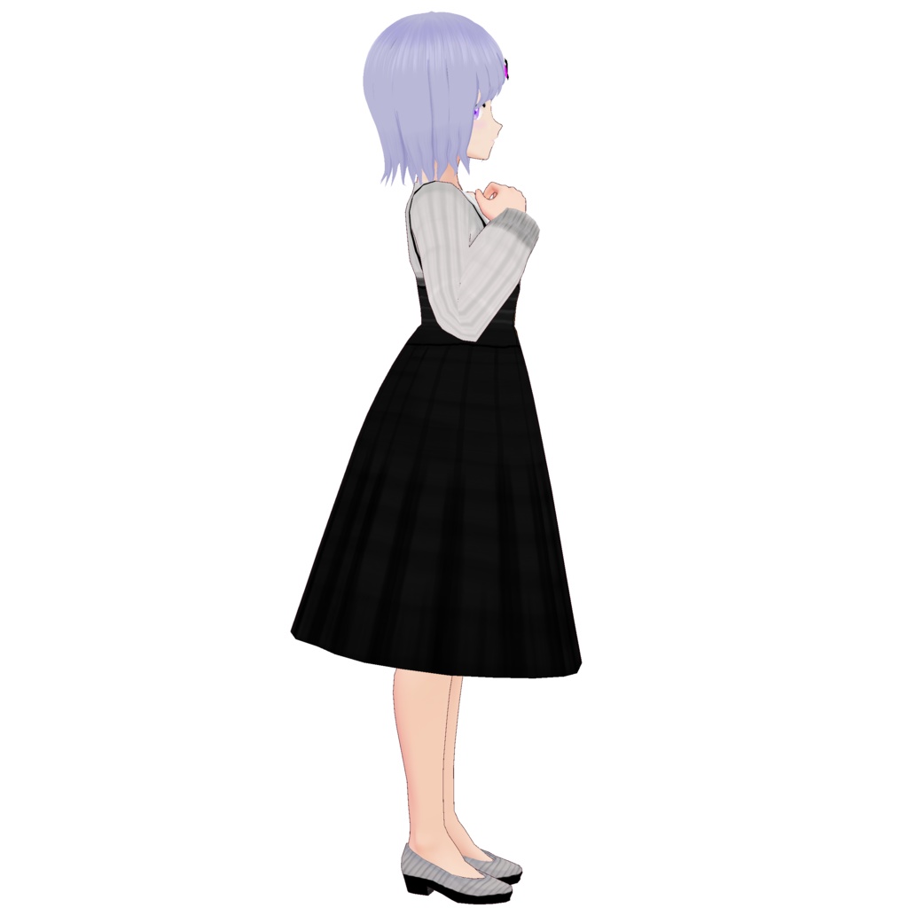 VRoid衣装テクスチャ シックワンピース&パンプスセット