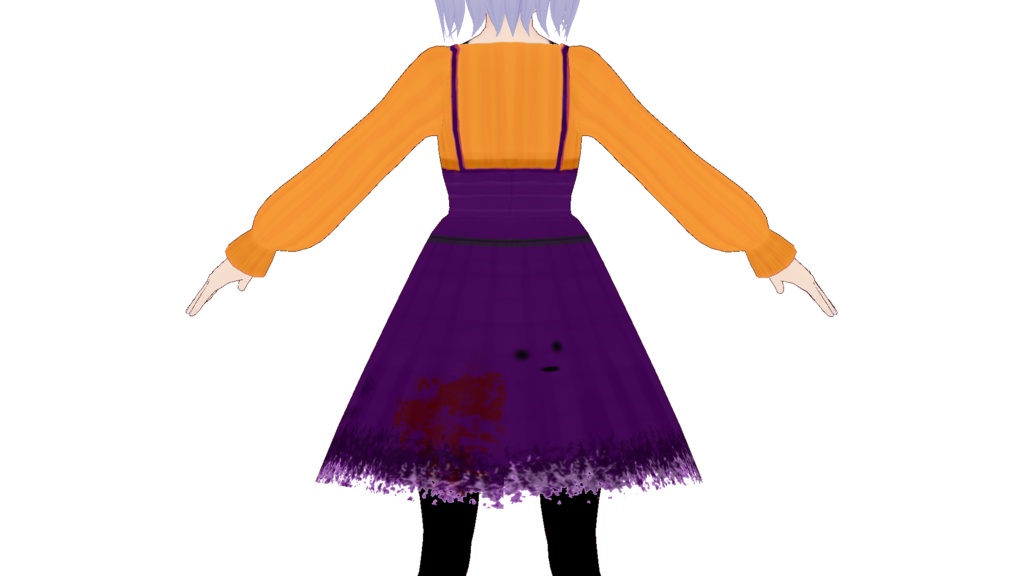 VRoid衣装テクスチャ ハロウィンワンピース&パンプスセット