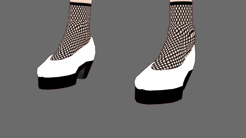 VRoid衣装テクスチャ シースルードレスセット白&黒(ワンピース用)